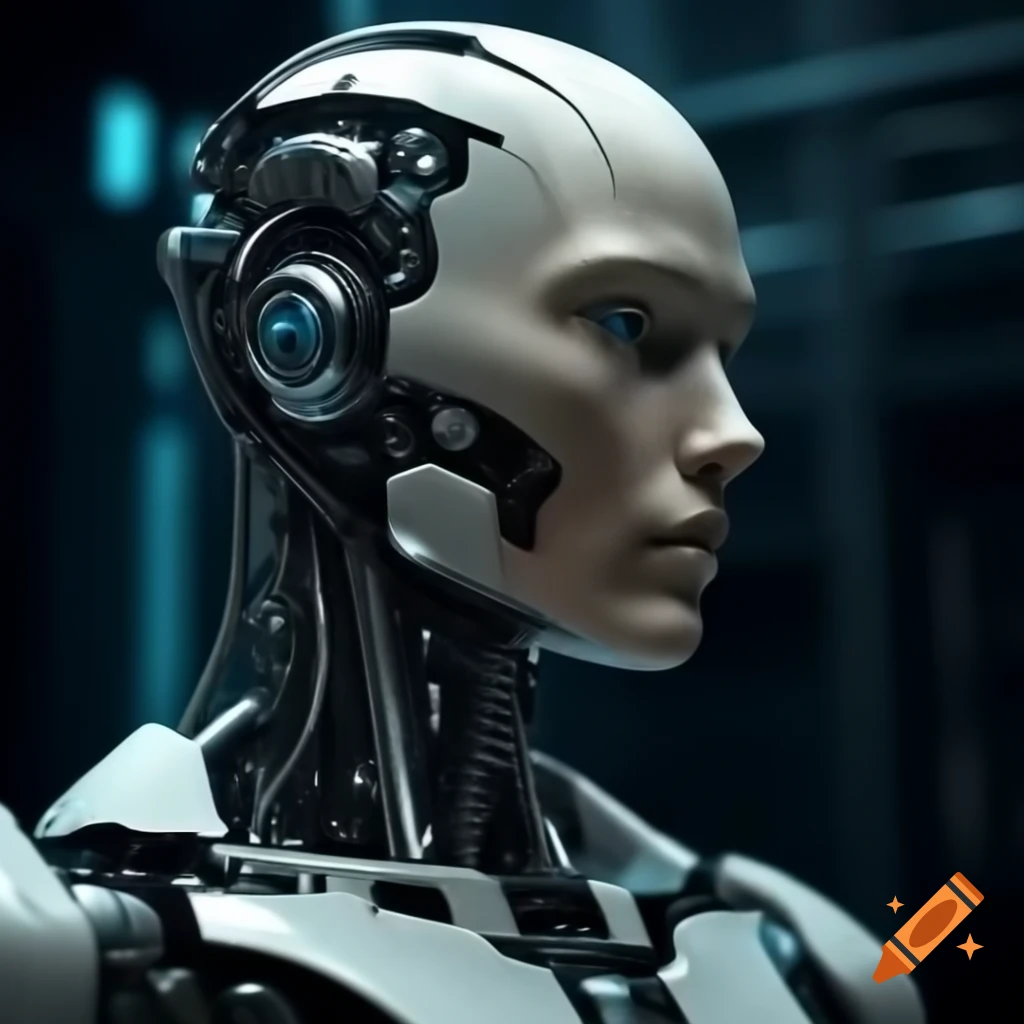 Futuristic AI robot design