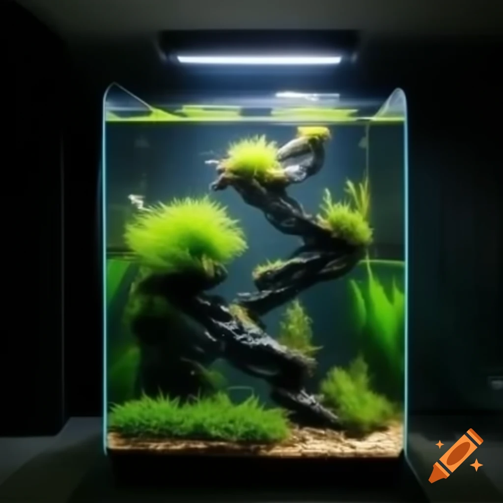 Aquascaping design showcasing aquatic plants and layout