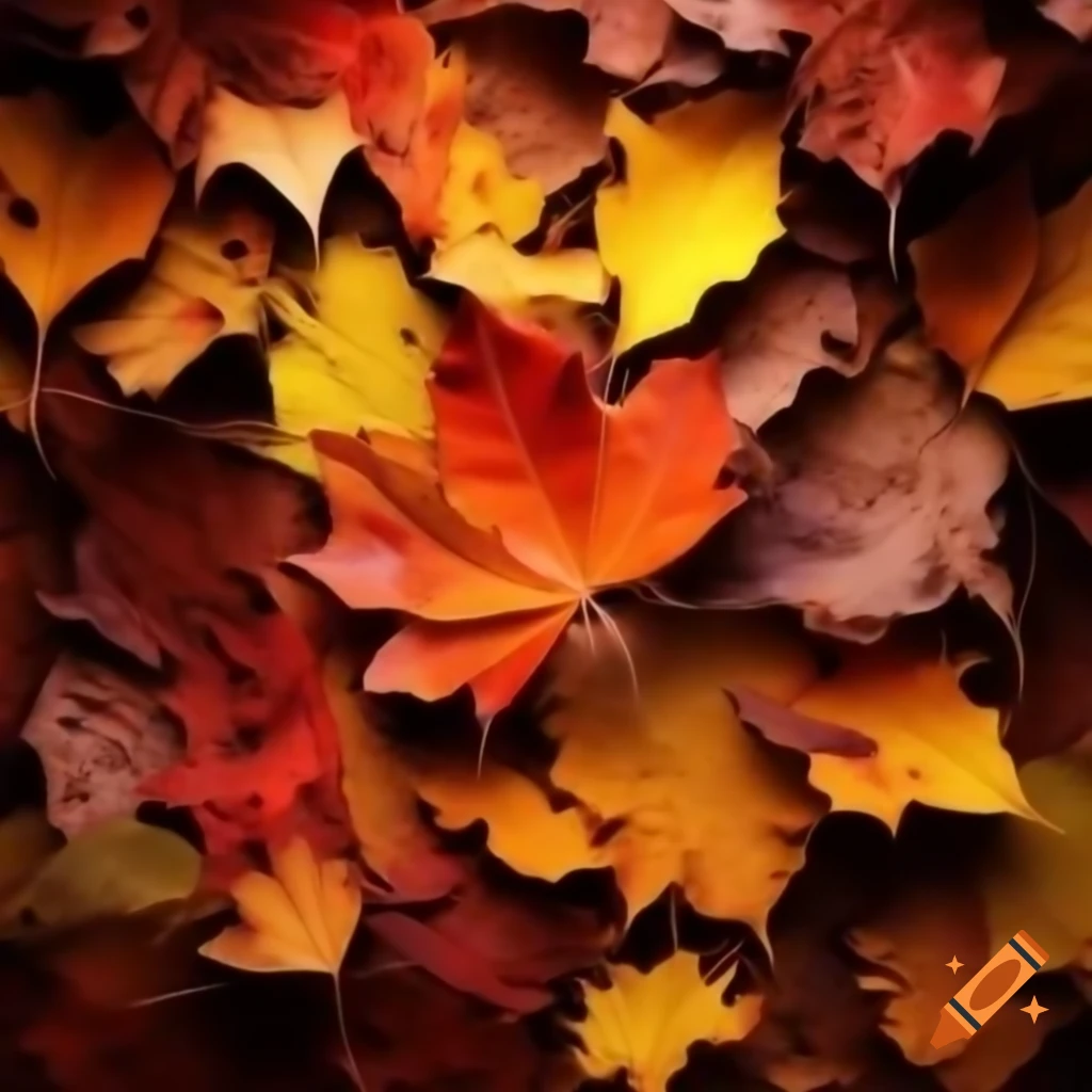 Colorful autumn leaves in orange, red, yellow around the text 'Falling for Fall'
