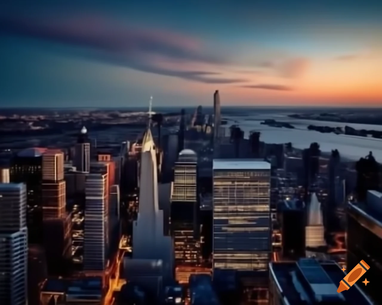 Expansive view of a big city skyline