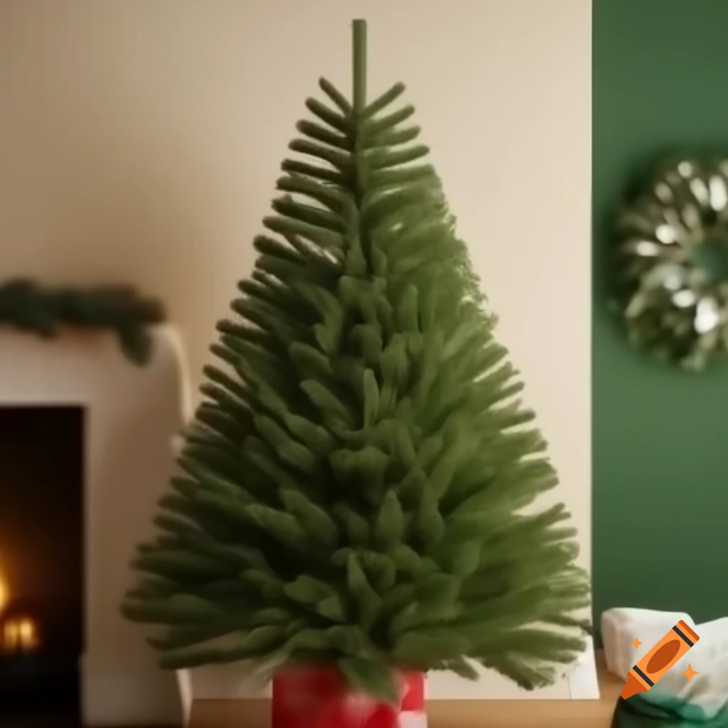 Undecorated Christmas pine tree