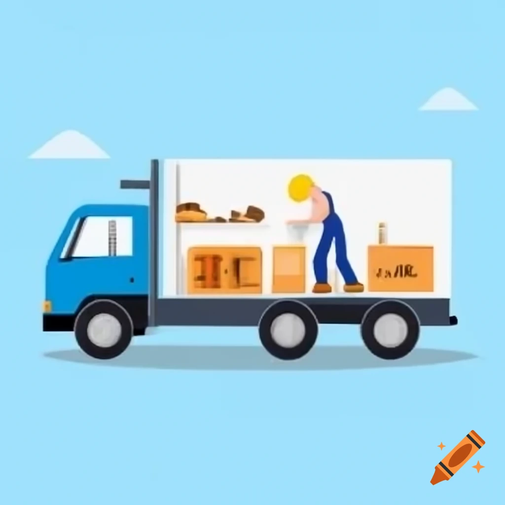 Illustration of a relocation truck company