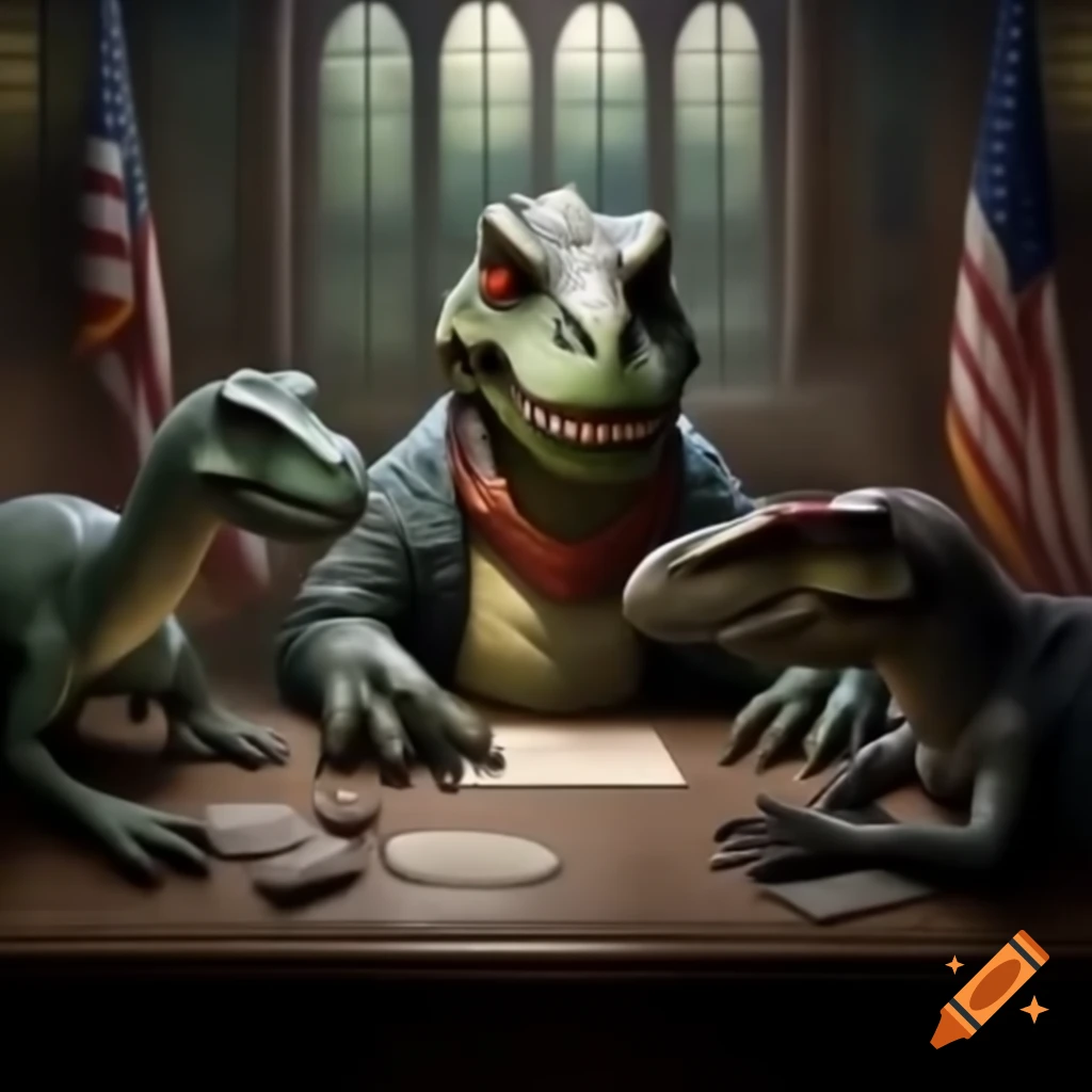 Dinosaurs at the signing of the Declaration of Independence