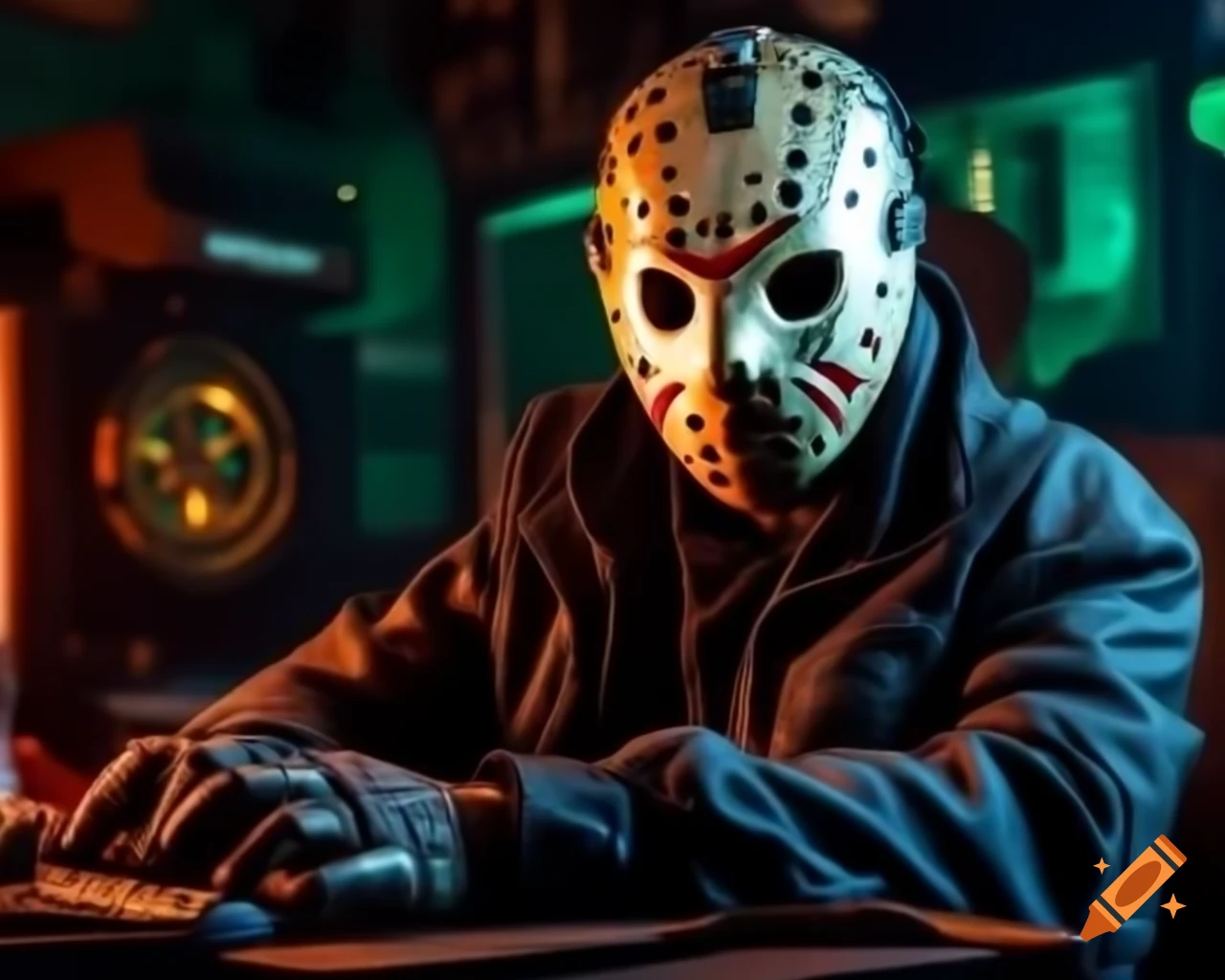 Jason Voorhees character from horror films, digital art