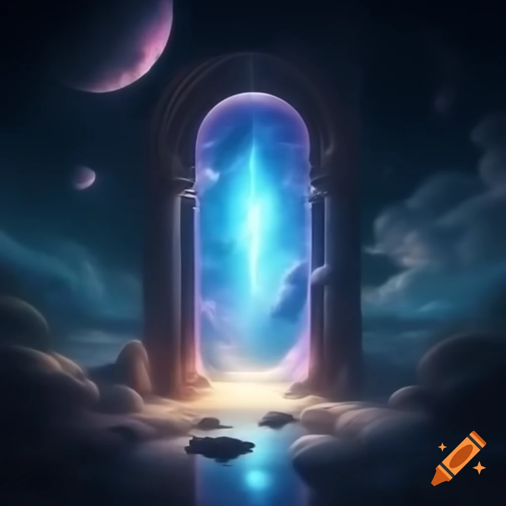 Ethereal portal entrance to the akashic records