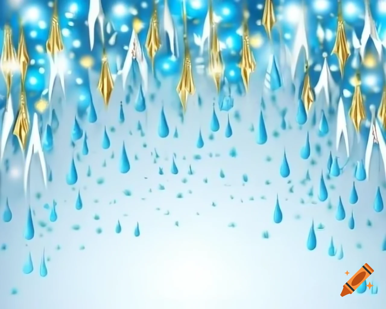 Sparkling blue fairy dust with gold and silver highlights in storybook style