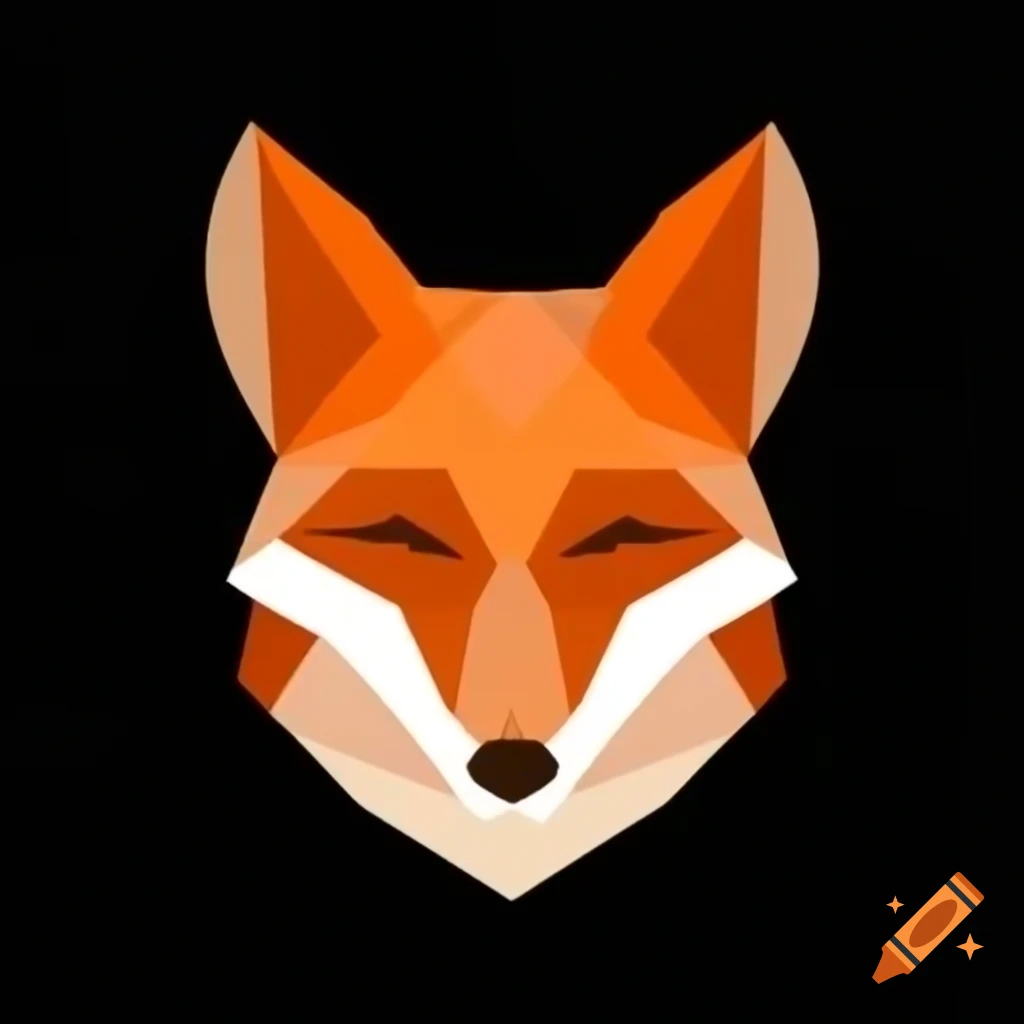 Geometric art of a fox face