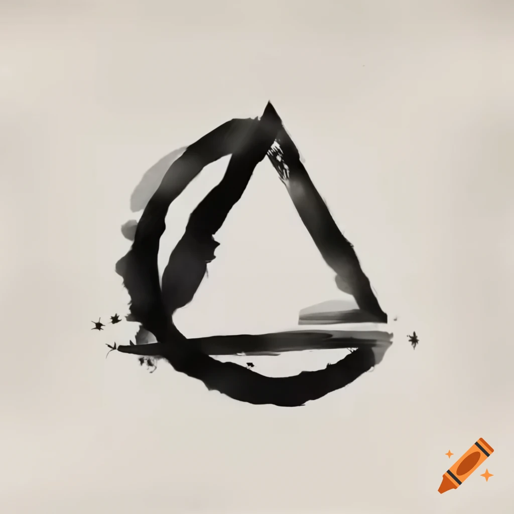 Therian logo with overlapping black circle inside triangle