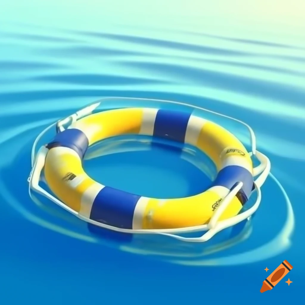 Nautical-themed cover image with blue and yellow lifebuoy floating on calm blue water