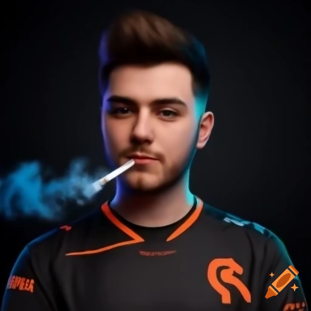 CSGO player with alcohol and smoke, dual role as hairdresser