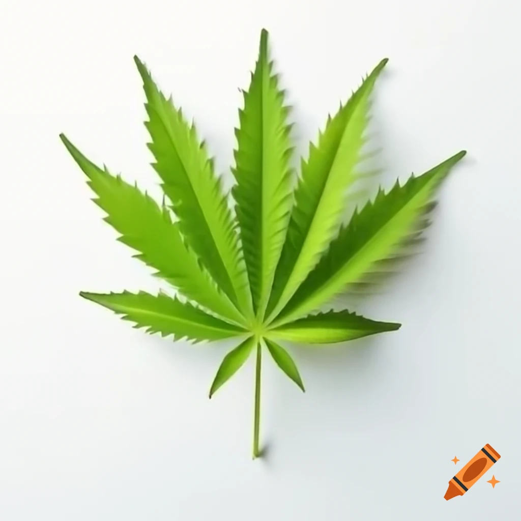 Cannabis plant on a white background for advertisement