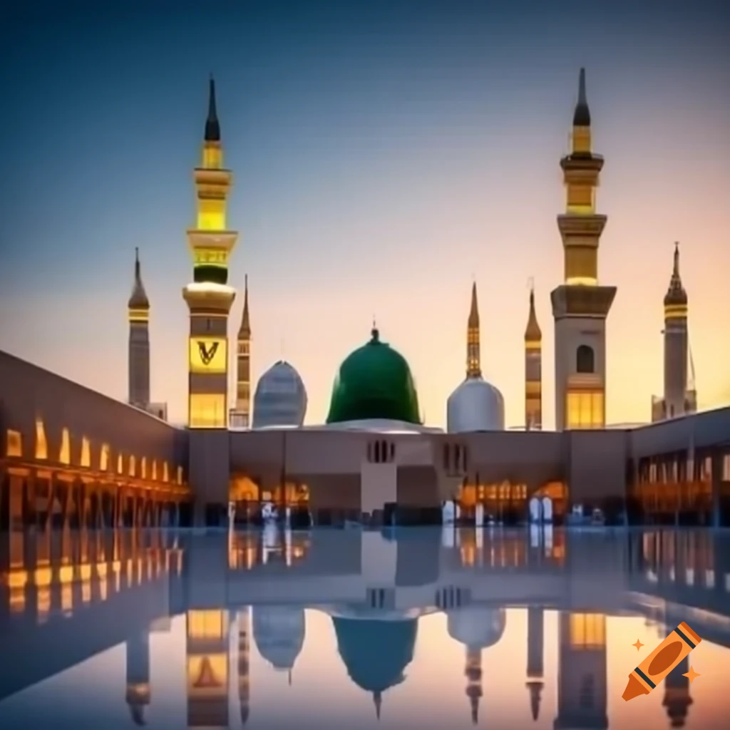 Realistic photos of Madina showcasing its architecture and cultural richness