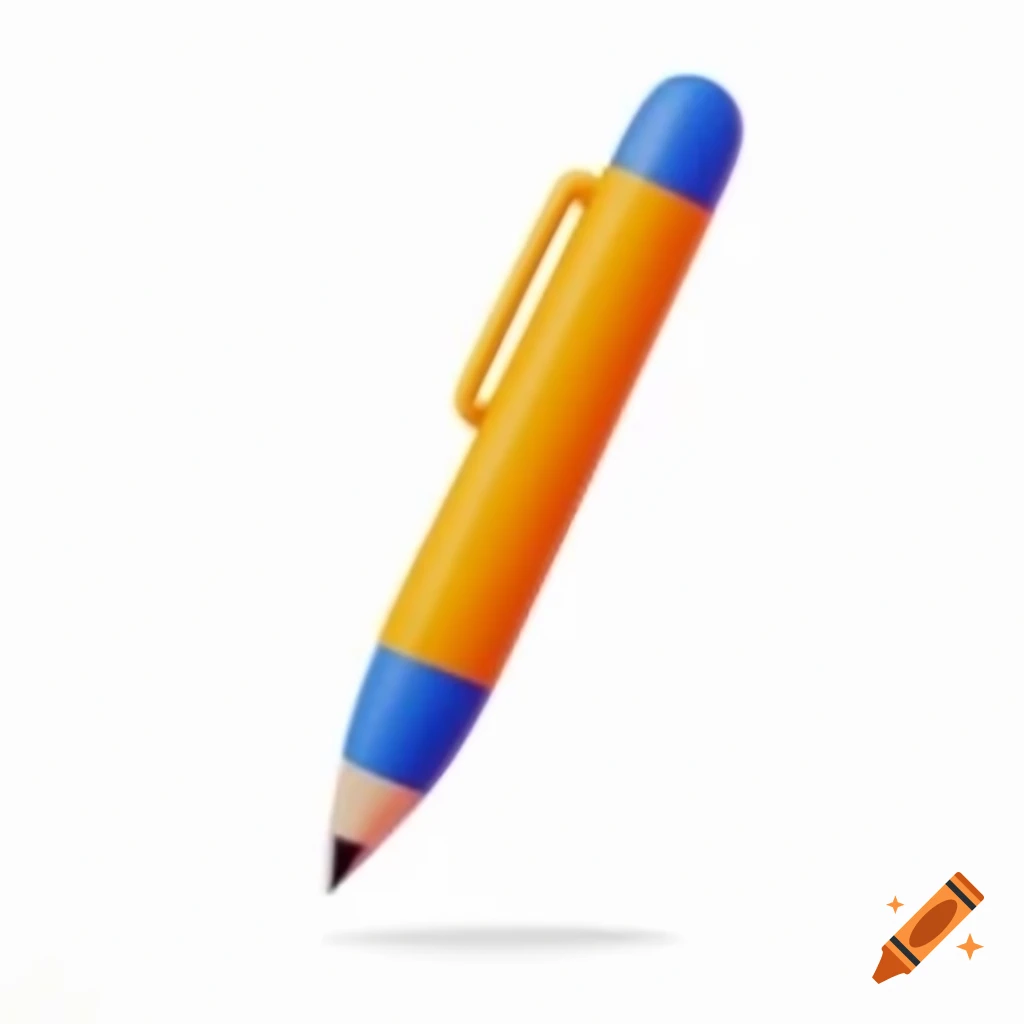 Colorful cartoon of a pen