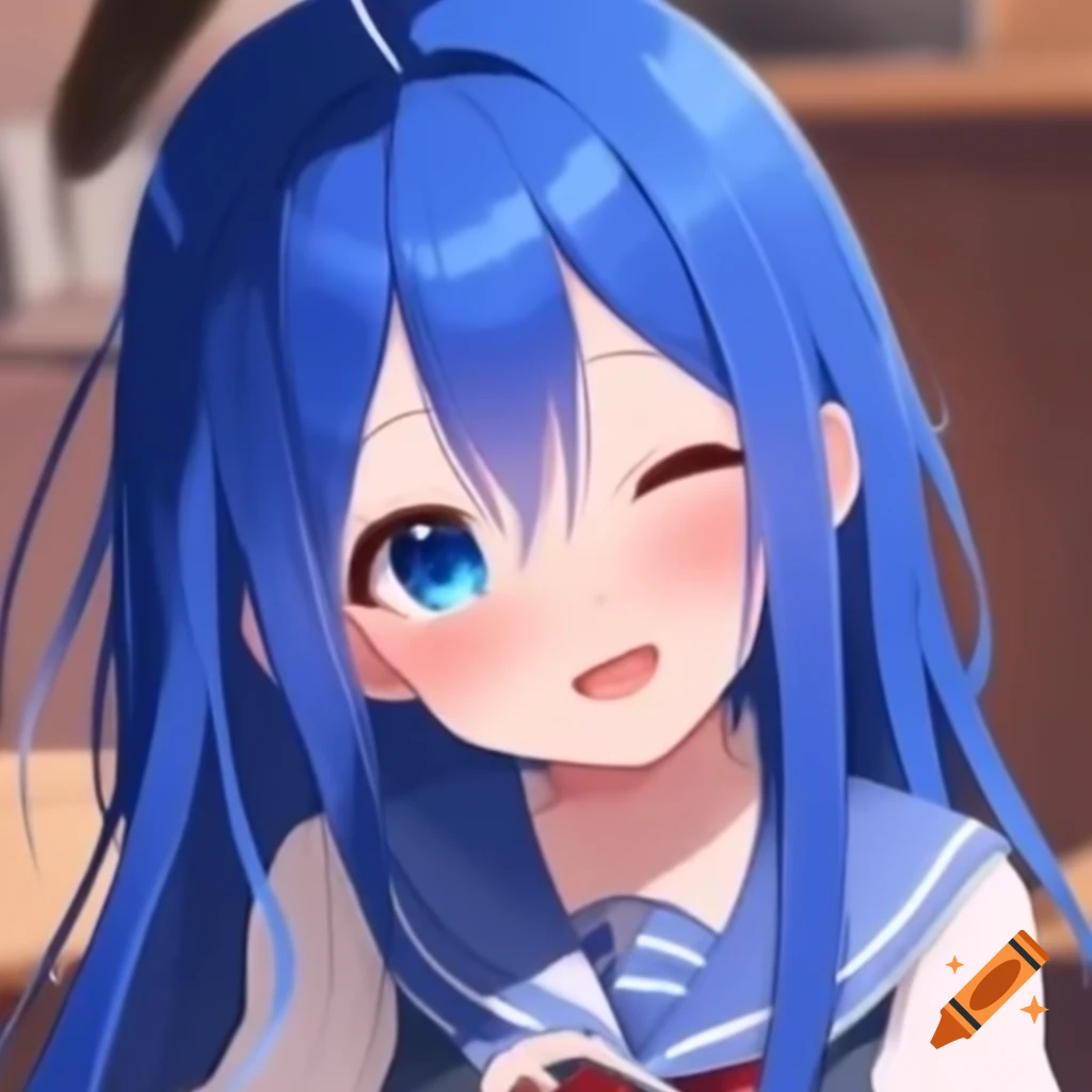 Blue-haired girl character from Kancolle