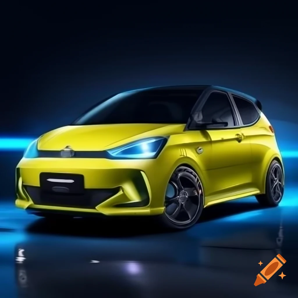 Ultra-cheap ultra-small modern 2-door hatchback car with sporty design