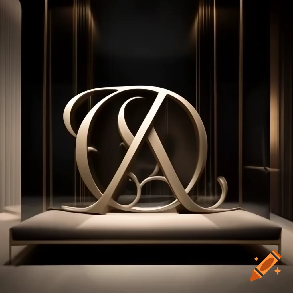 Elegant interwoven initials A and D monogram in minimalist style