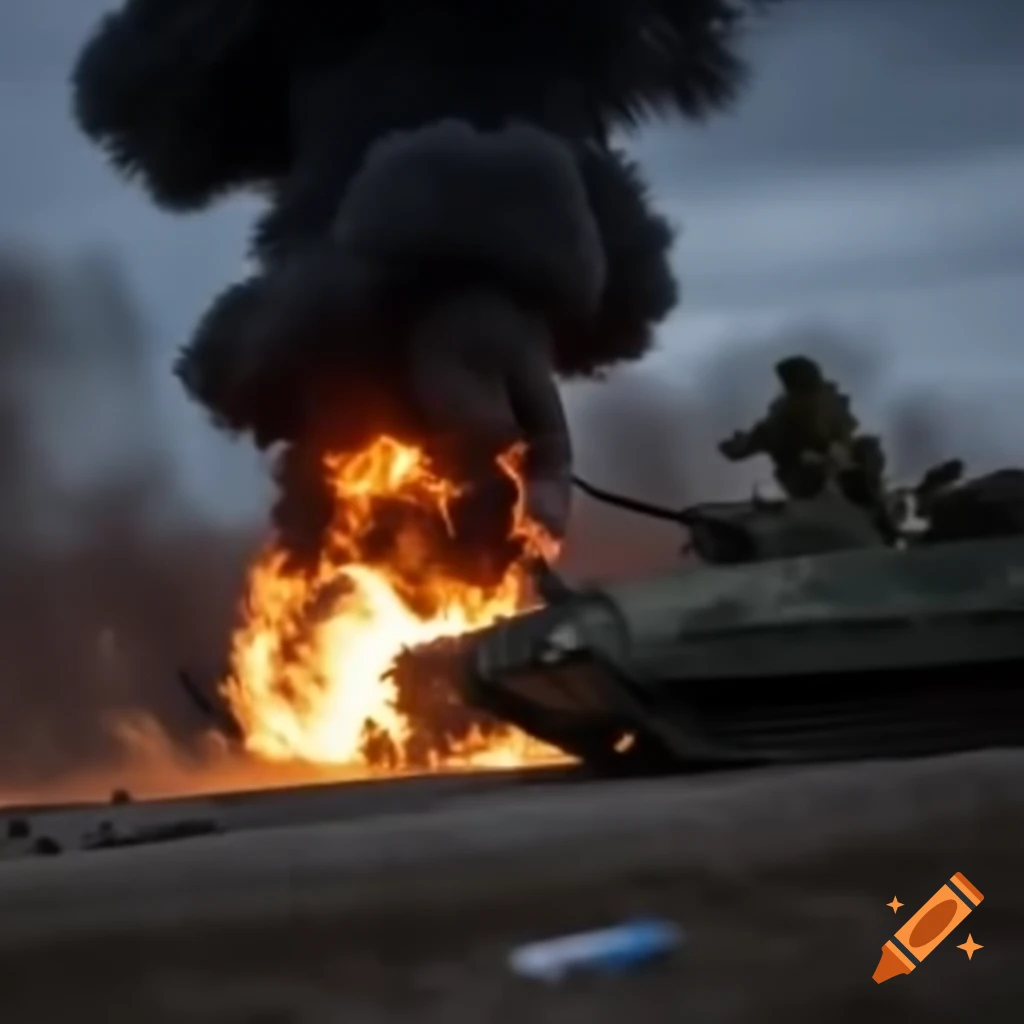 Scooter battery explosion targeted at military vehicles in Ukraine war