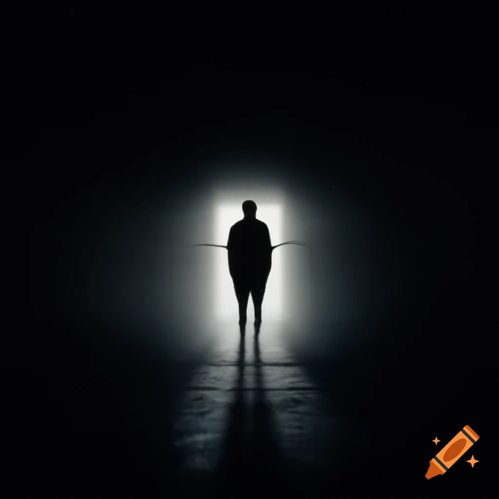 Silhouette of a man in darkness, suggesting mystery