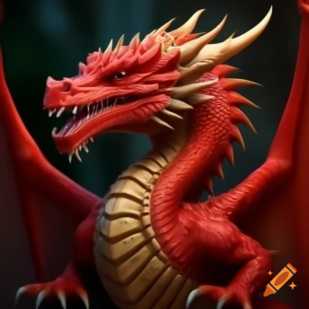 Red dragon illustration