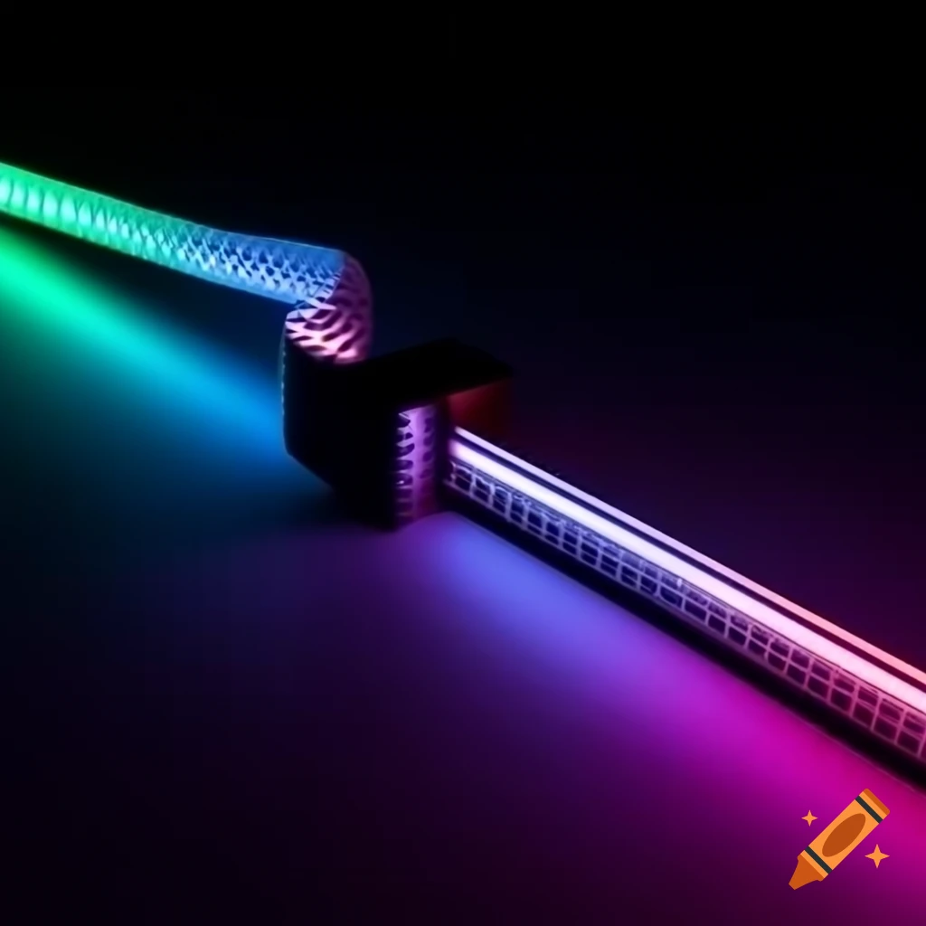 RGB LED strip illustrating 'ON / OFF' in clean .png format