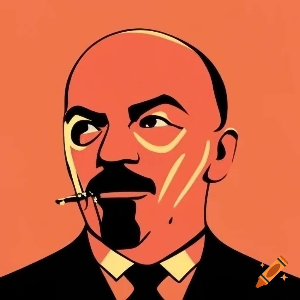 Constructivist avant-garde artwork featuring Lenin