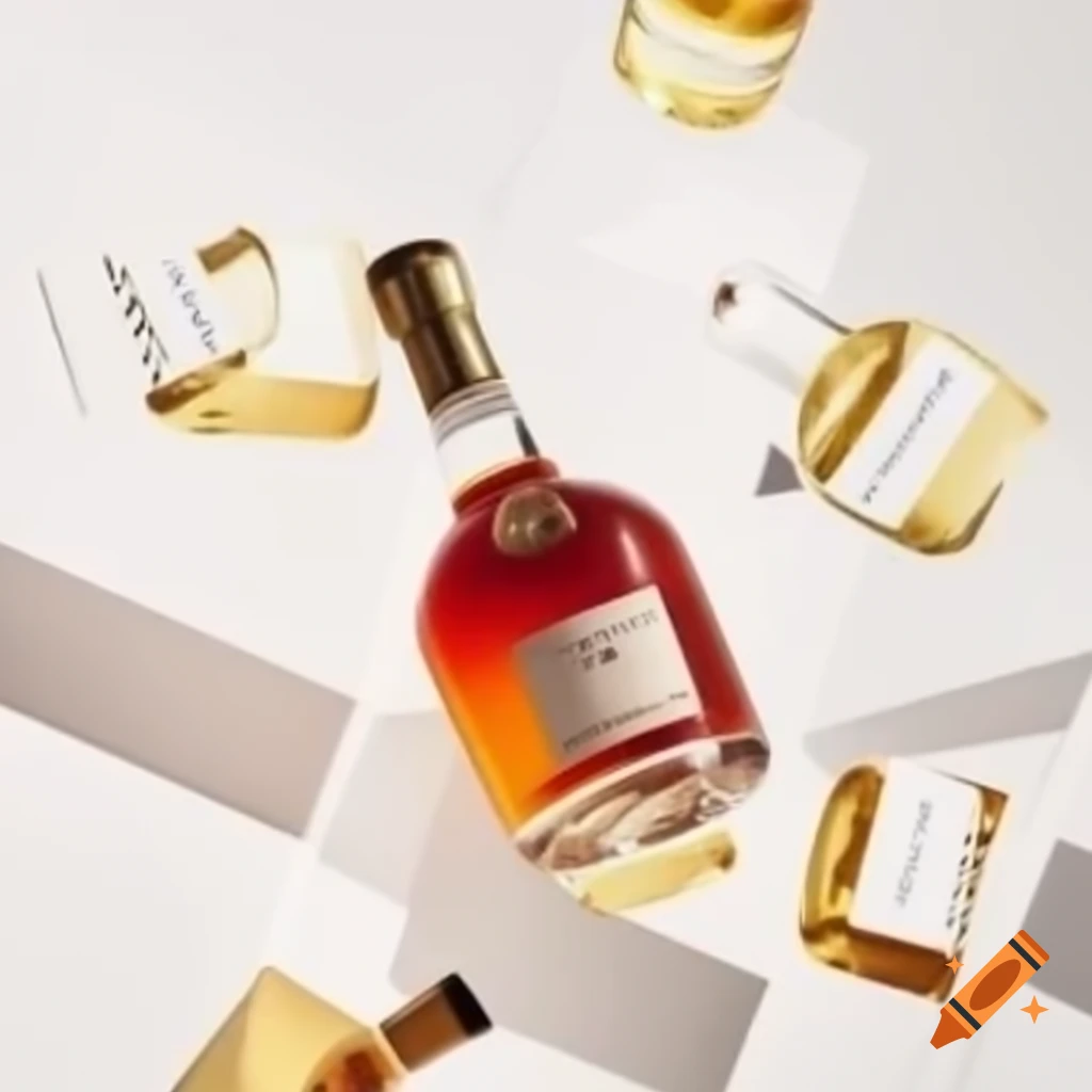 Elegant logo for Grange Saint Michel featuring prune liqueur on bespoke bottle labels