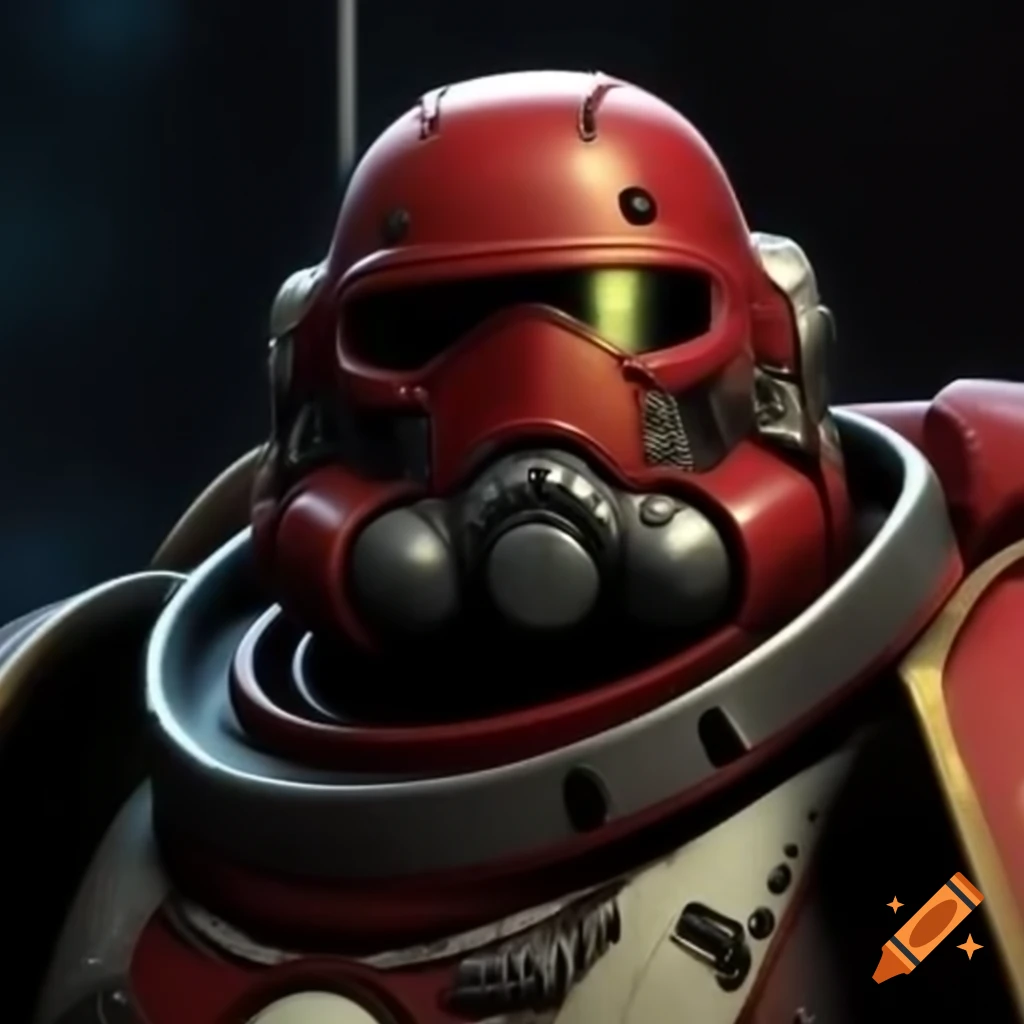 Japanese style half red white space marine character