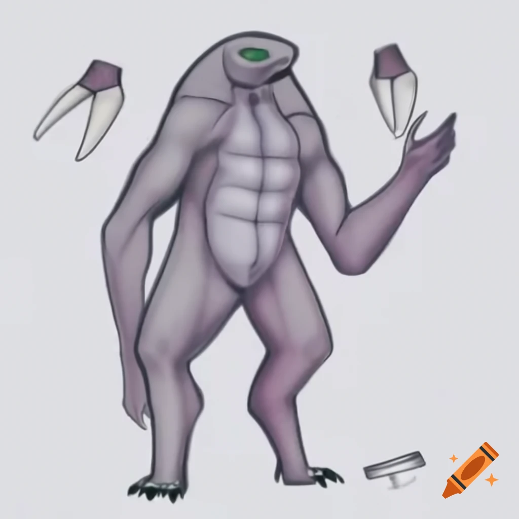 Realistic depiction of grey-skinned reptilian extraterrestrial creature standing on four limbs