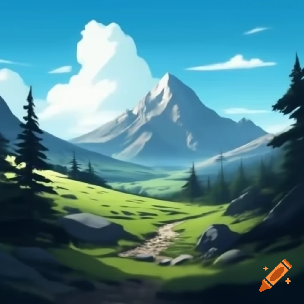 Scenic mountain landscape