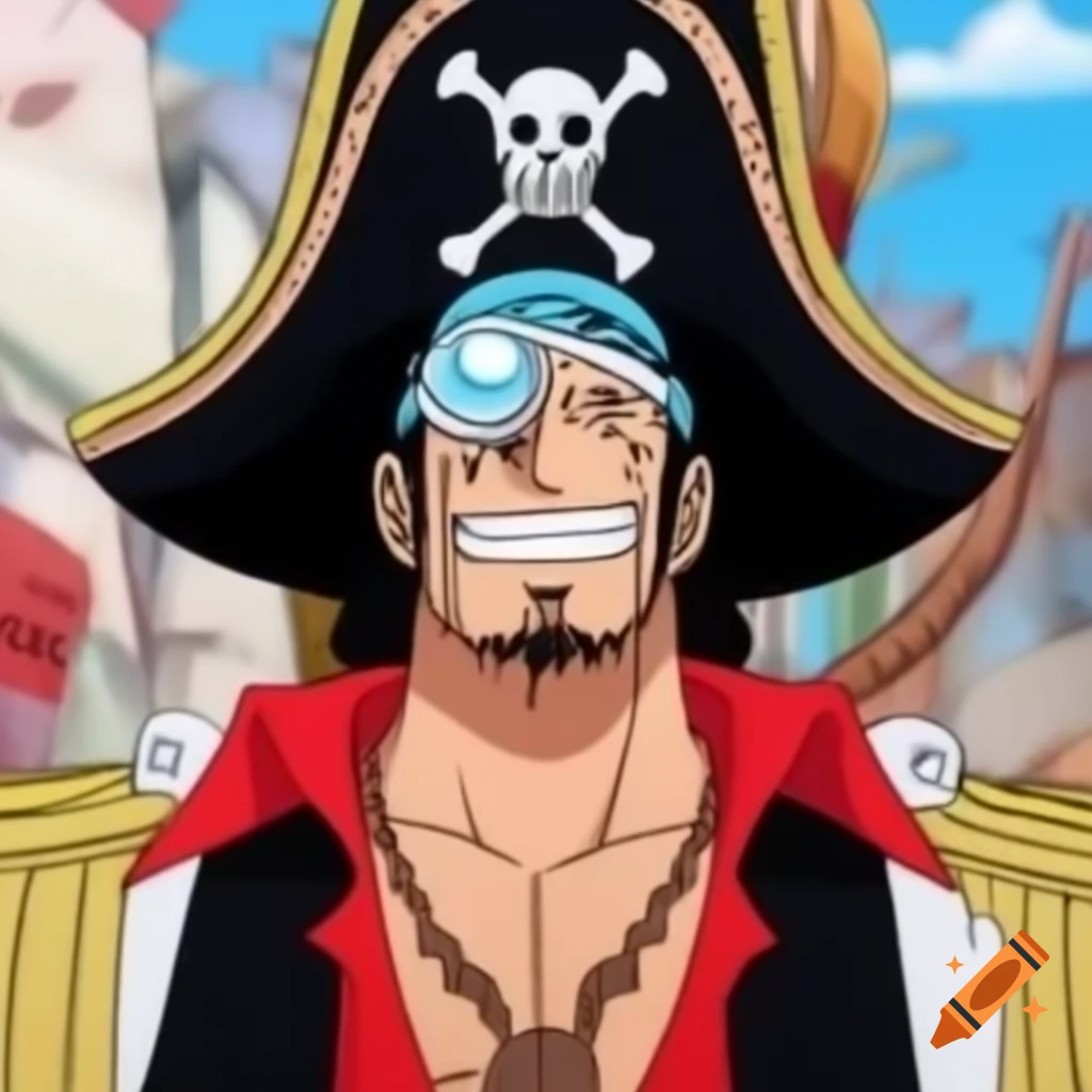 Character design of Johnny C Rank as a pirate inspired by One Piece