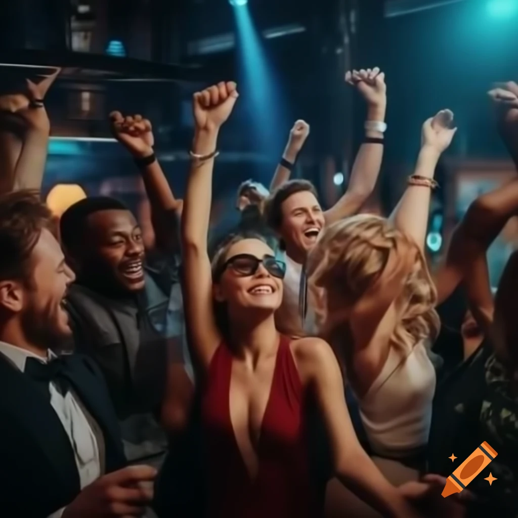 Dynamic gathering in a data center with people celebrating