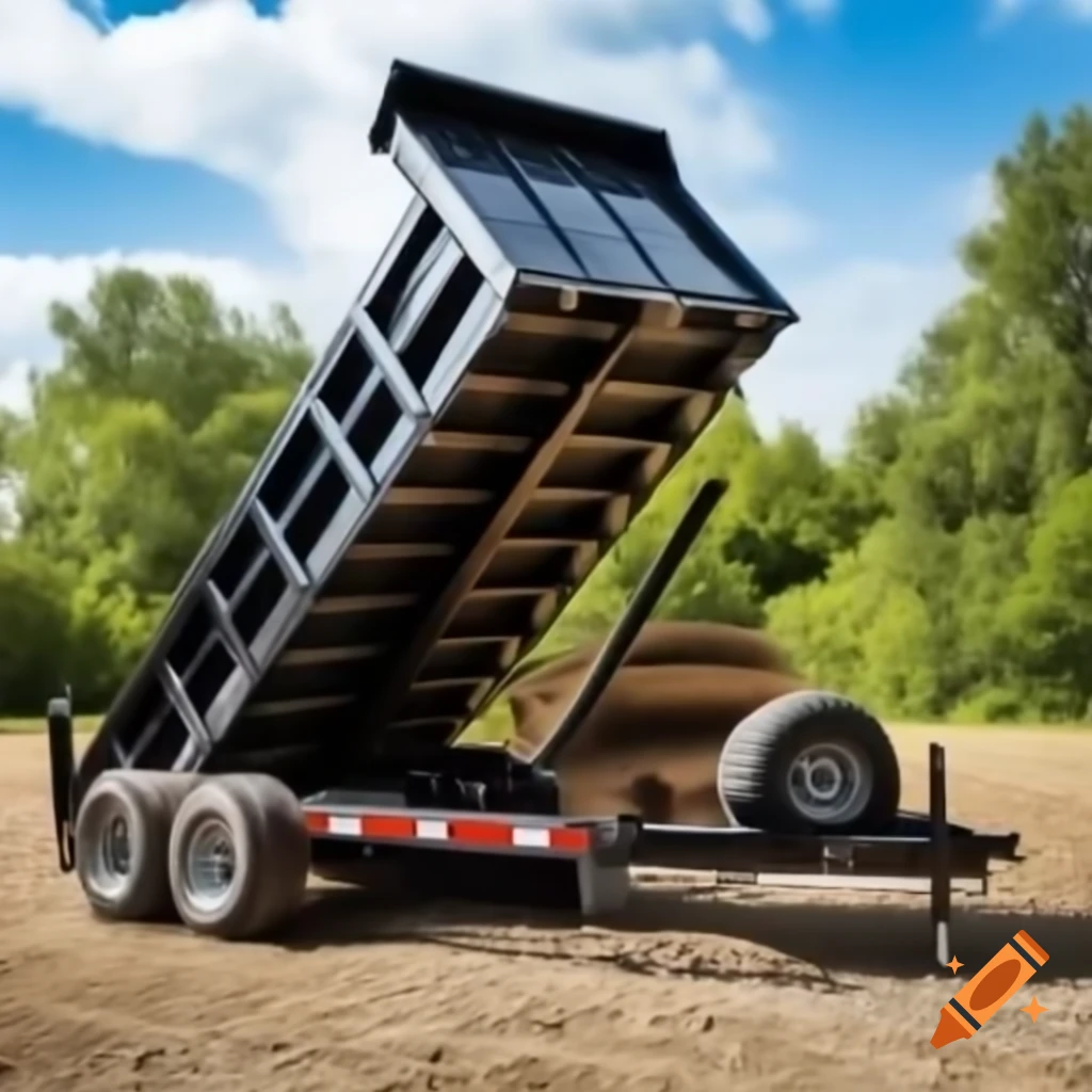 Dump trailer for transporting materials