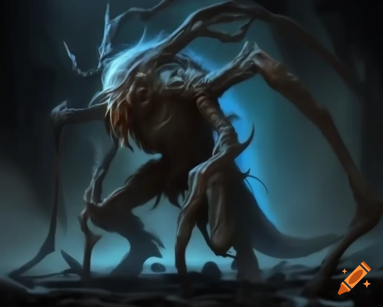 Sci-fi fantasy creature in digital art style