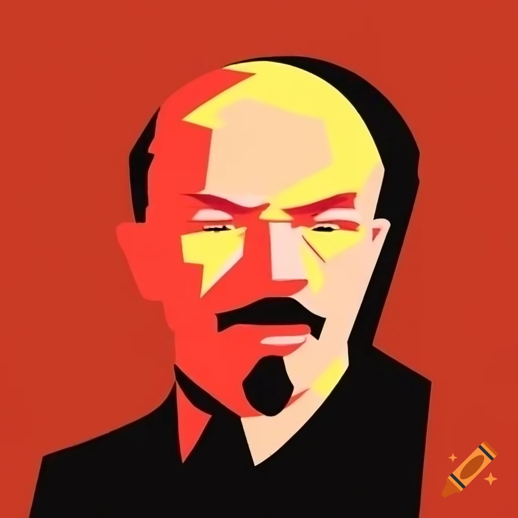 Constructivist art featuring Lenin
