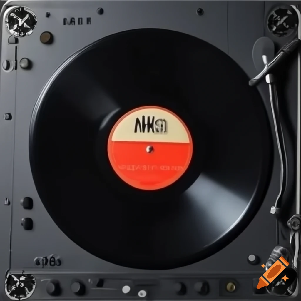 Retro vinyl hip hop record
