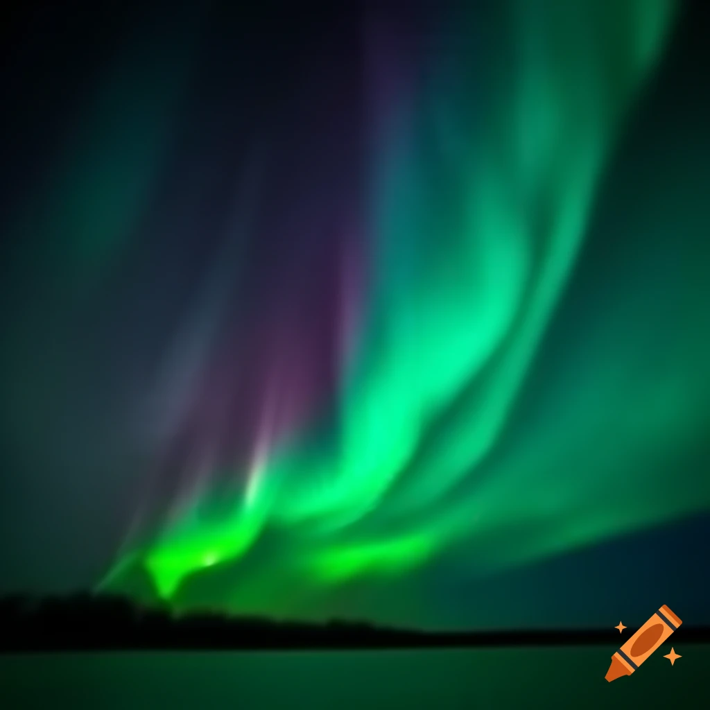 Stunning aurora borealis lighting up the night sky