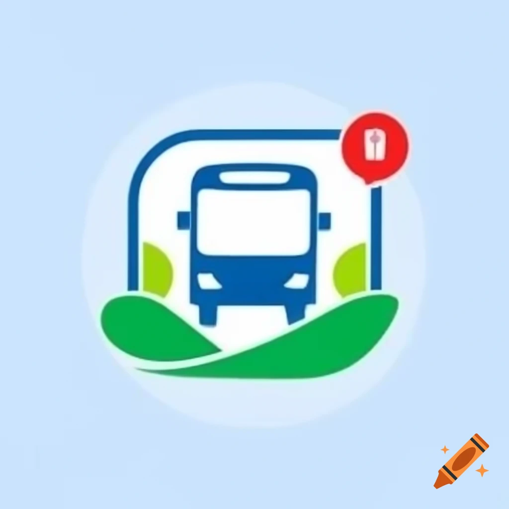 Logo design for Dhaka-Muladi bus service featuring stylized bus icon and road