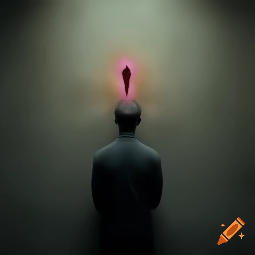 Minimalistic depiction of a man disciple studying mind power