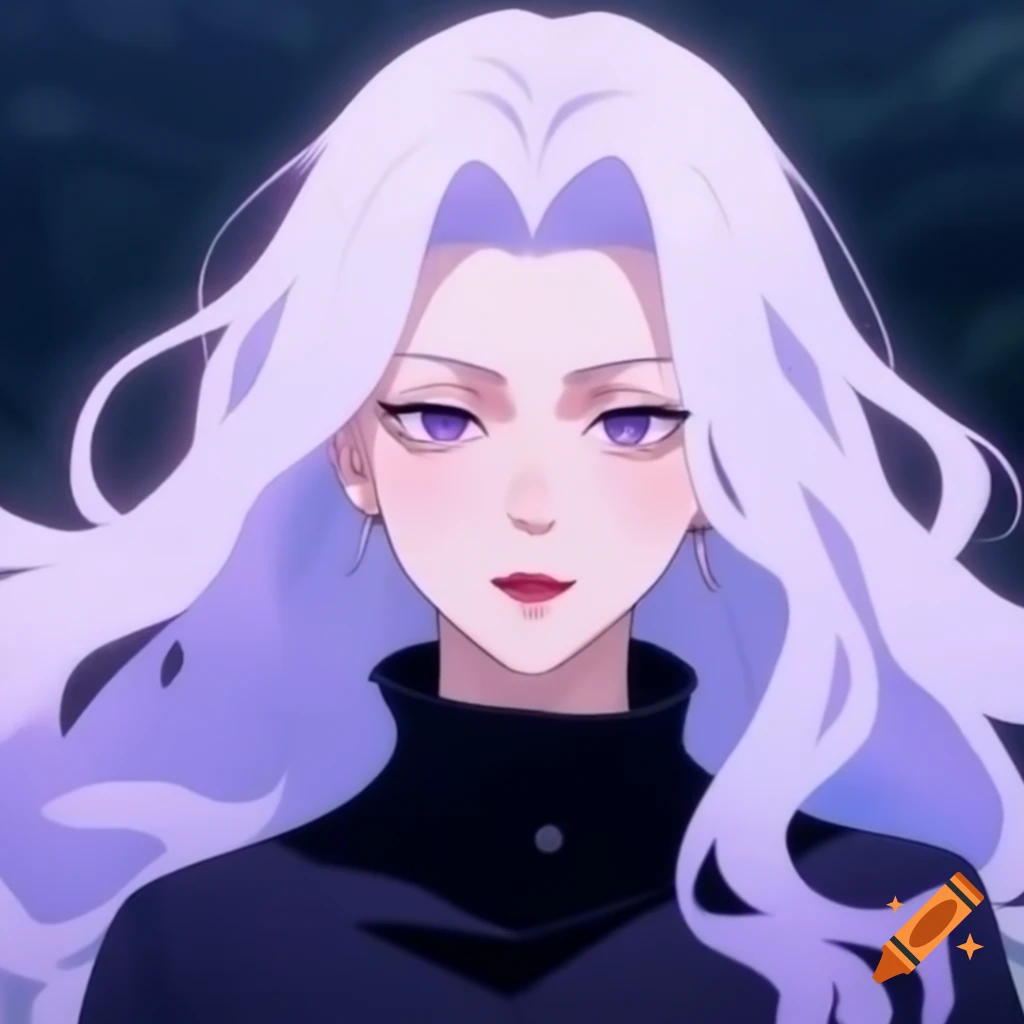 Heroine character from Jujutsu Kaisen with pale lavender hair as high grade sorcerer
