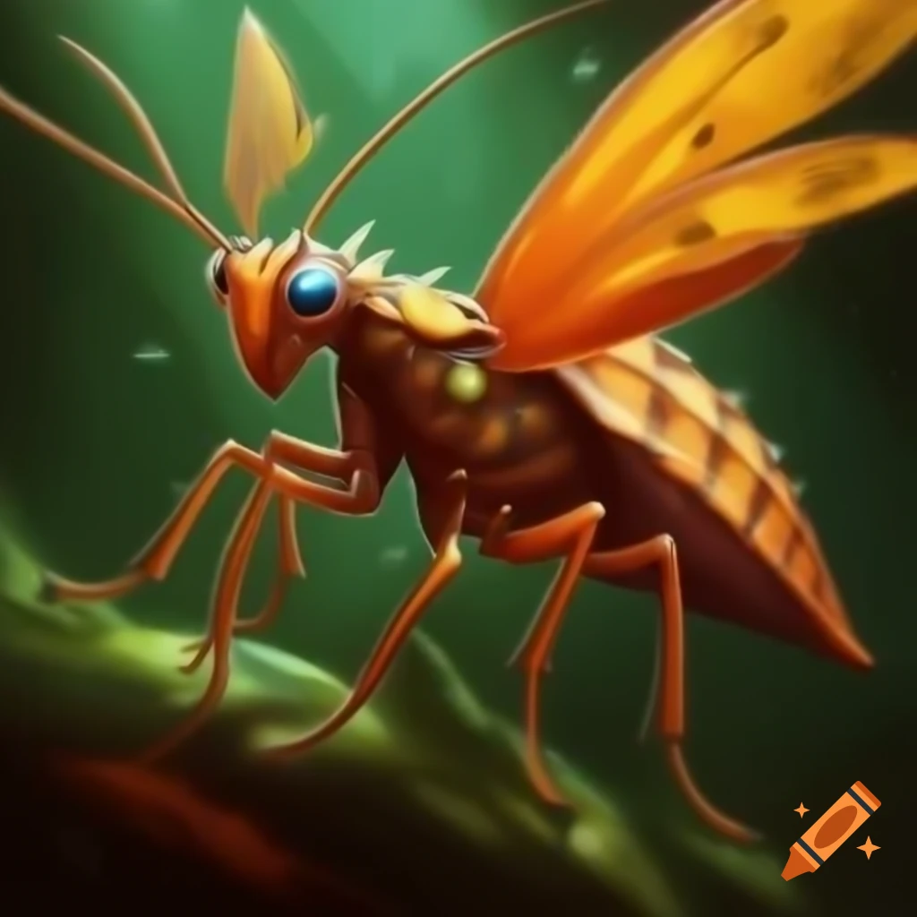 Fantasy bug dragon character design