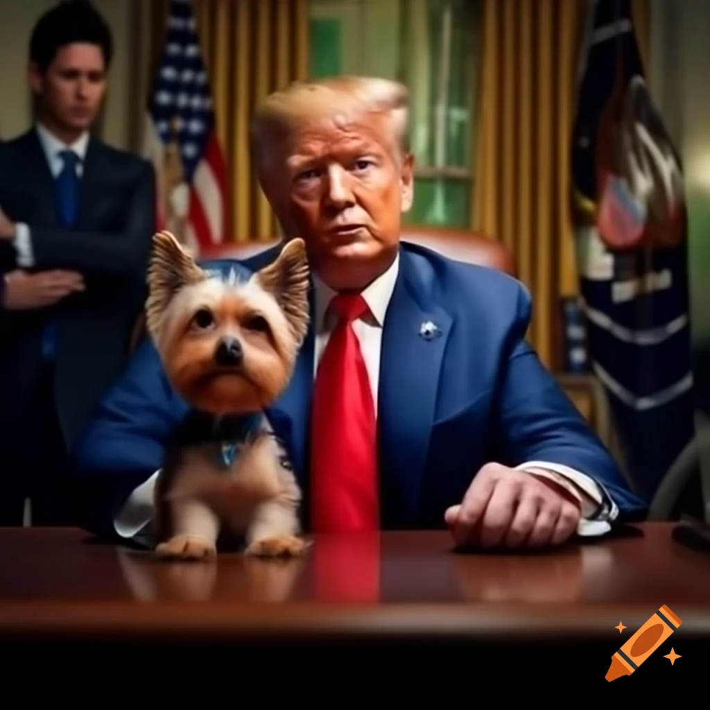 Yorkshire Terrier with political message