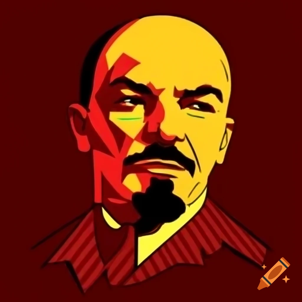Constructivist art featuring Lenin