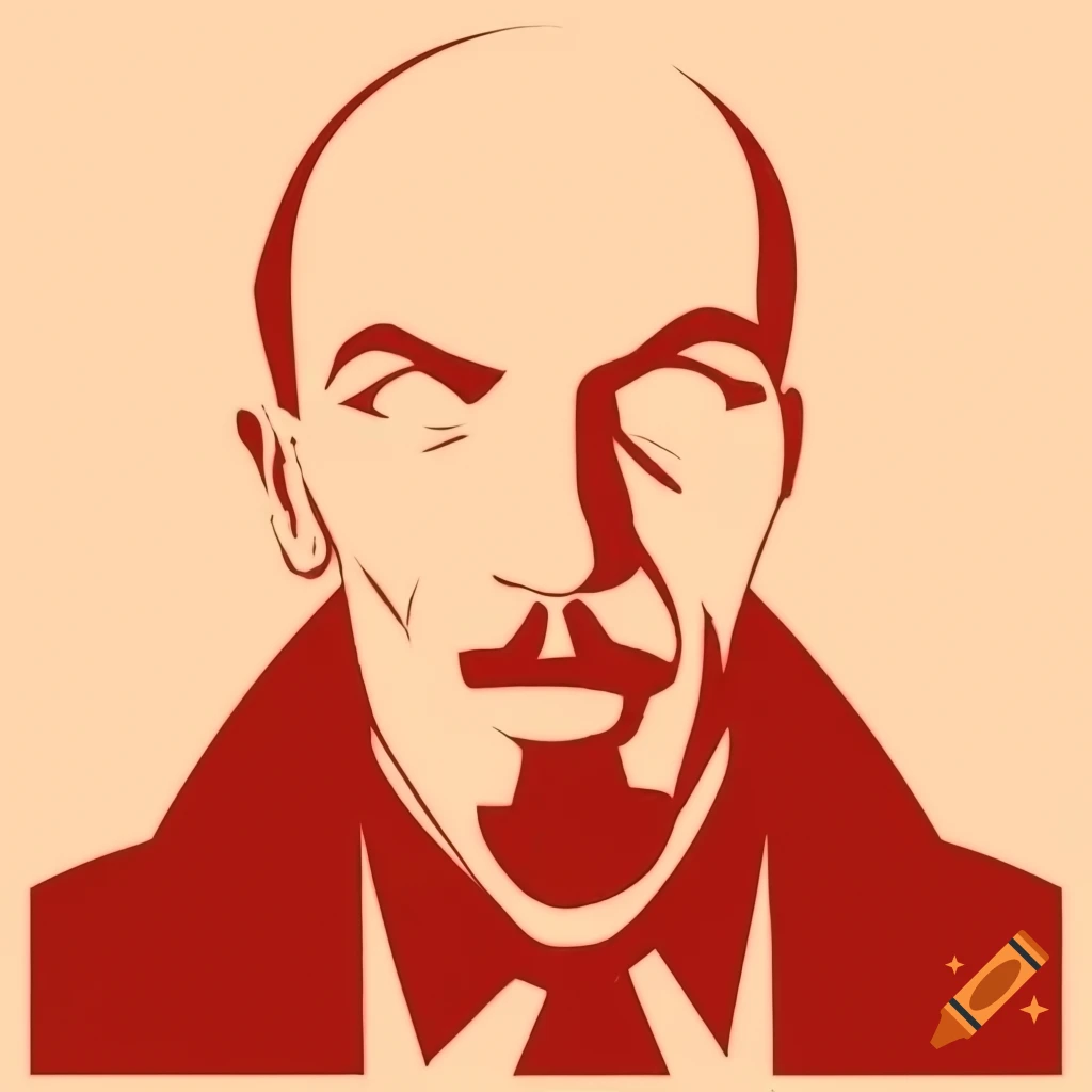 Constructivist avant-garde art featuring Lenin