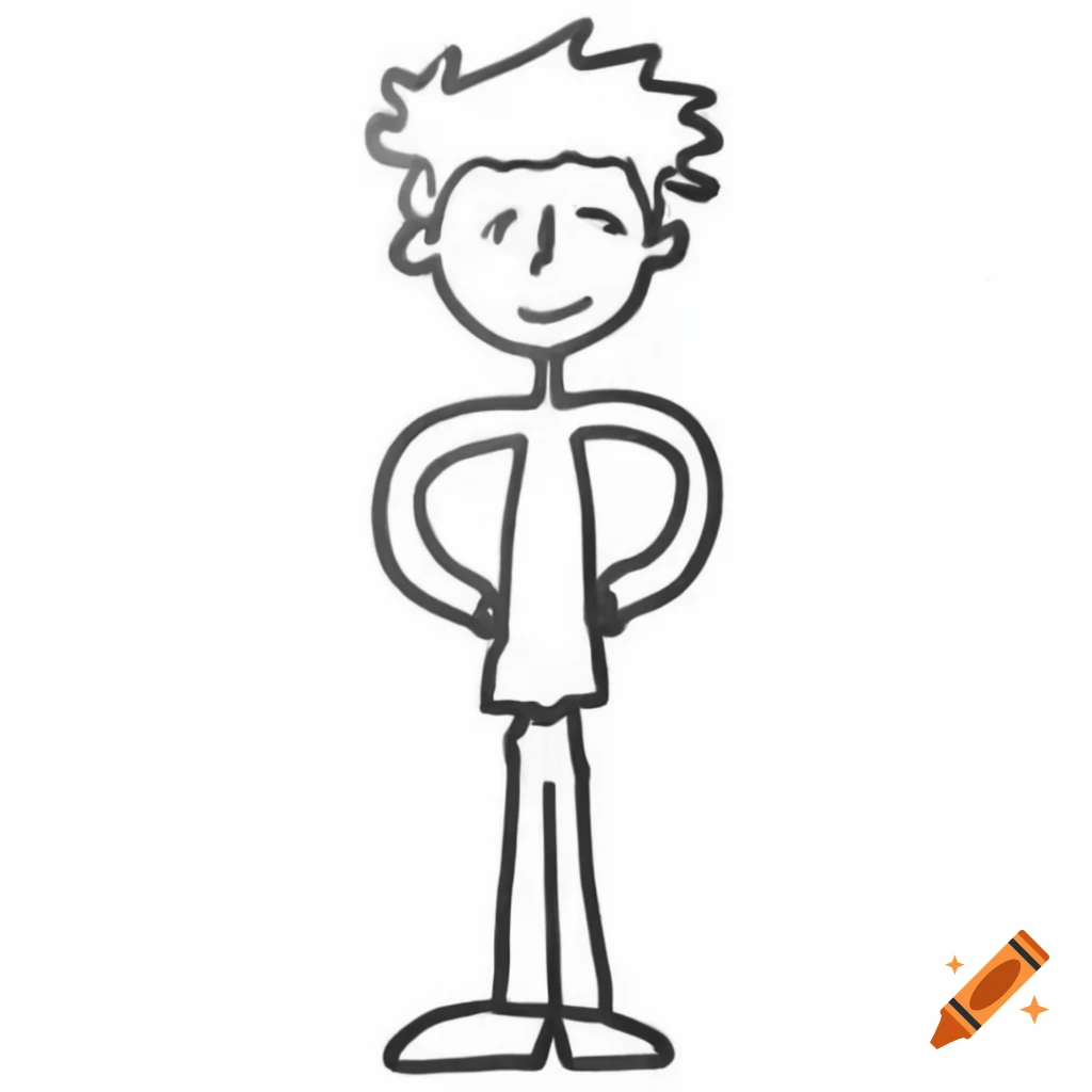 Outline Illustration Of A Man Thinking A Man In The Toilet And A Man 