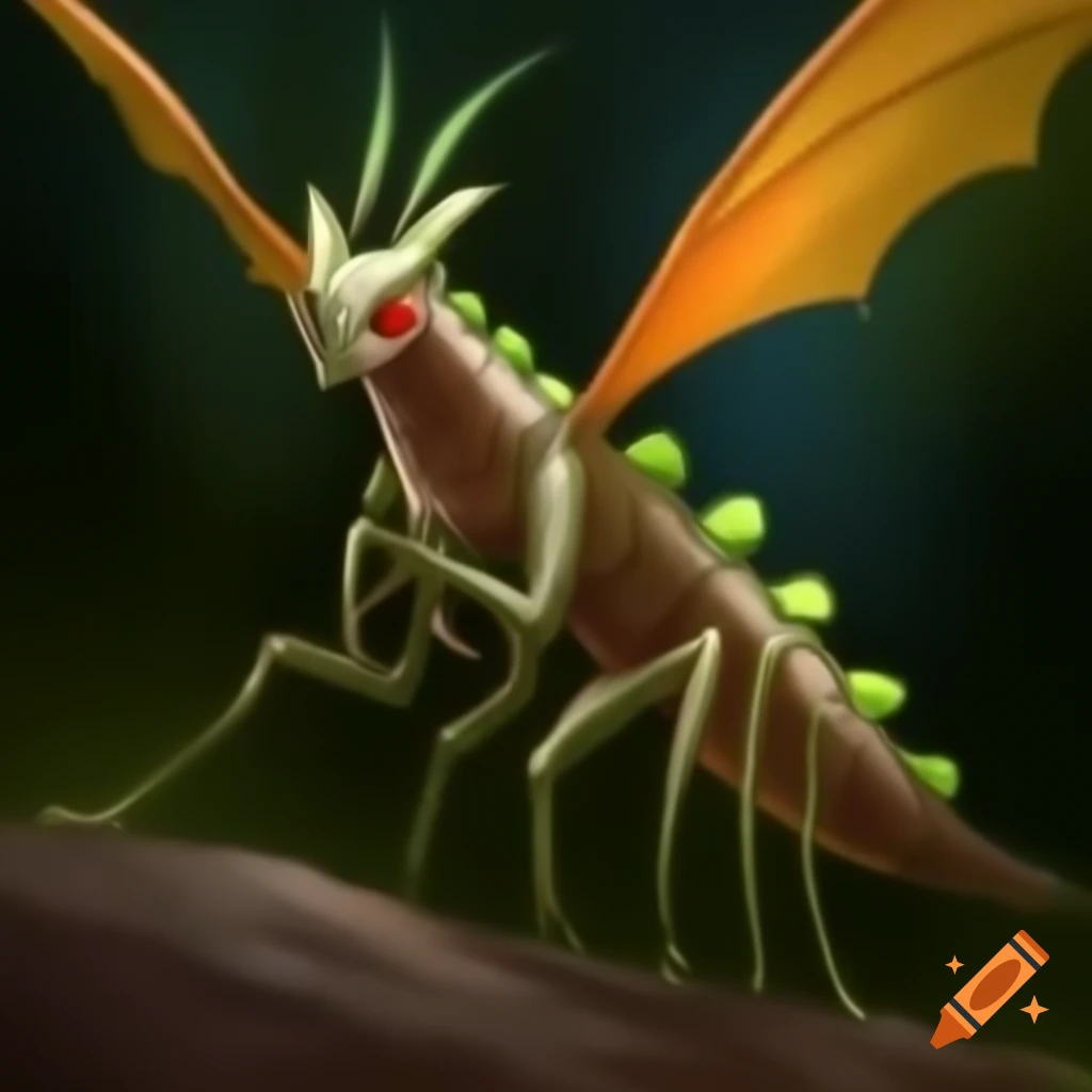 Fantasy bug dragon character design