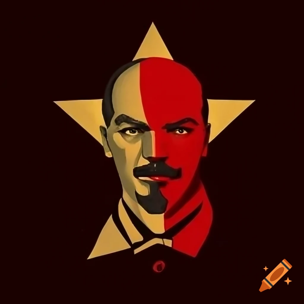 Constructivist avant-garde artwork featuring Lenin