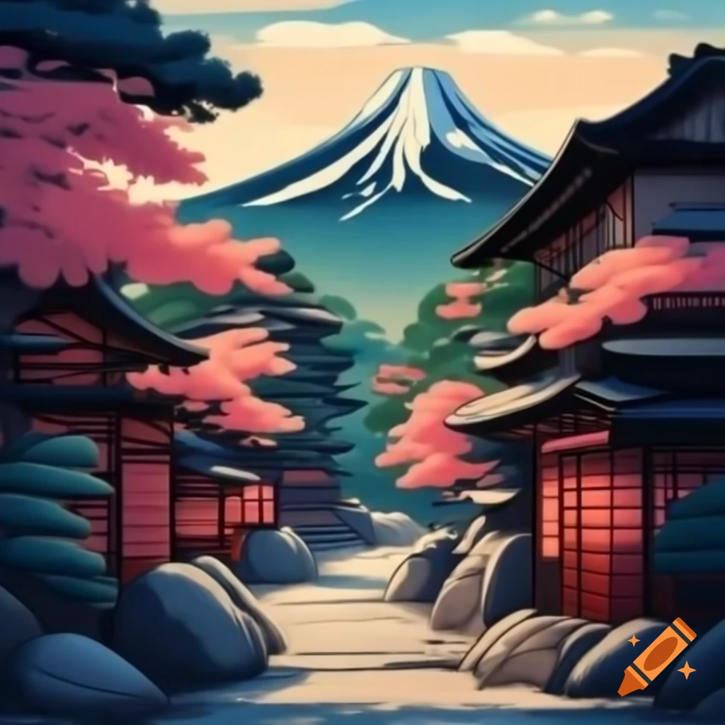 Japanese style artwork for sale, suitable for Etsy