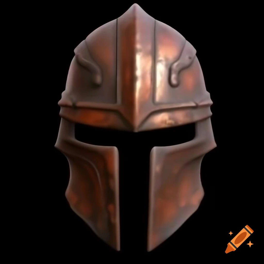 Rusty copper helmet in Darkest Dungeon style, item display