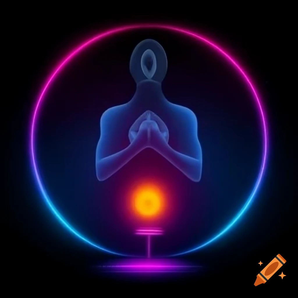 Spiritual light and vibrations from throat chakras of Black woman and man