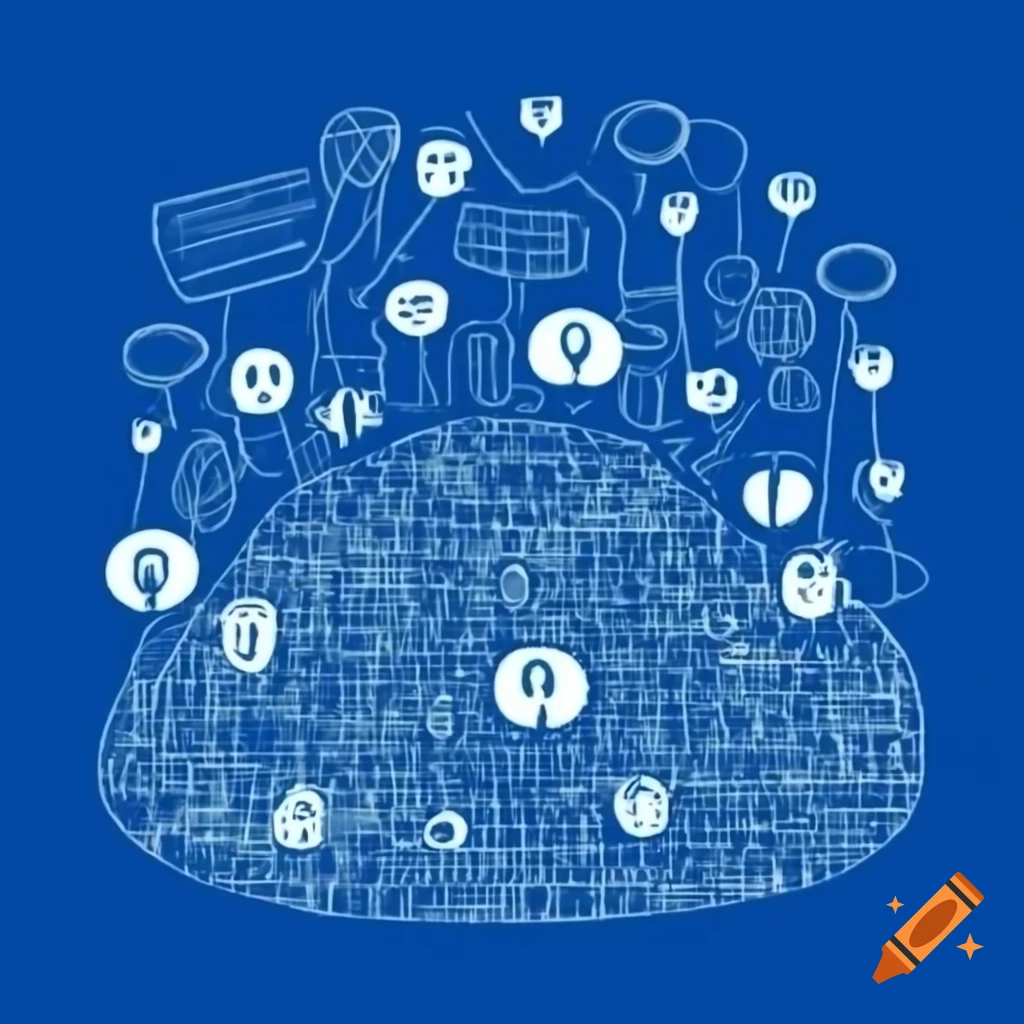 Doodle-style illustration of community support and local autonomy concept